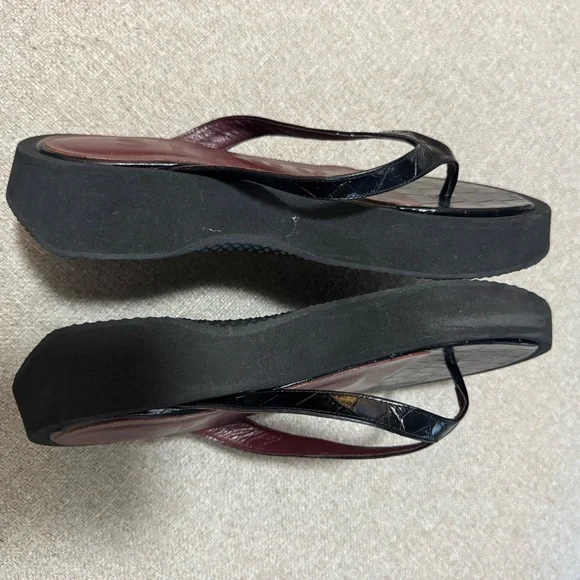 Staud Black Croc Tessa Sandals Size 37 Or Size US 7 $295 - Picture 5 of 7